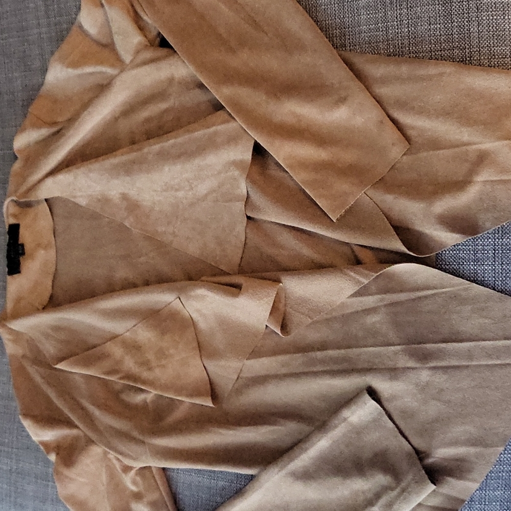 SUEDE Tan over coat S/M